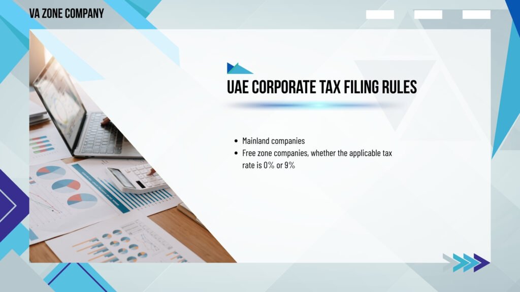 UAE Corporate Tax Filing Rules