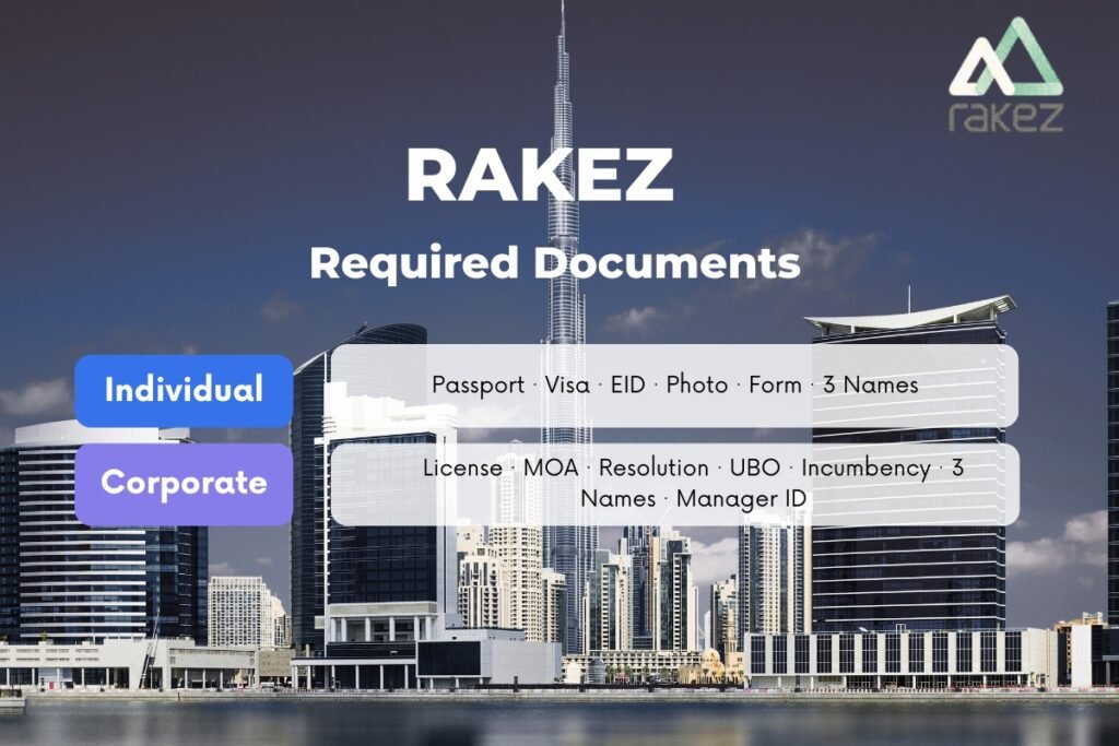 Required Documents for RAKEZ Company Setup